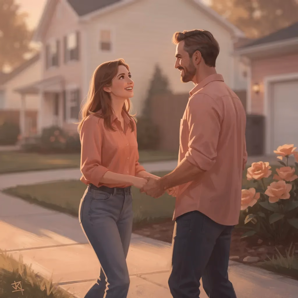 Couple Check Growing Together